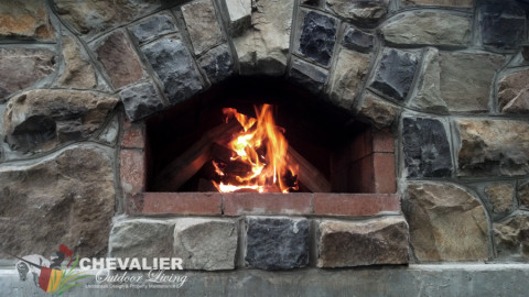 unique fancy WNY western New York Chevalier outdoor living landscape build built pizza stone brick outdoor custom fire oven Plantasia